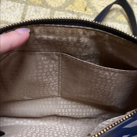 Kate Spade Gingham Blue and White Crossbody Bag - Picture 13 of 16